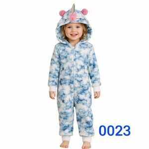 Unicorn One-piece Tie Dye Pajamas - size 4 - 0023